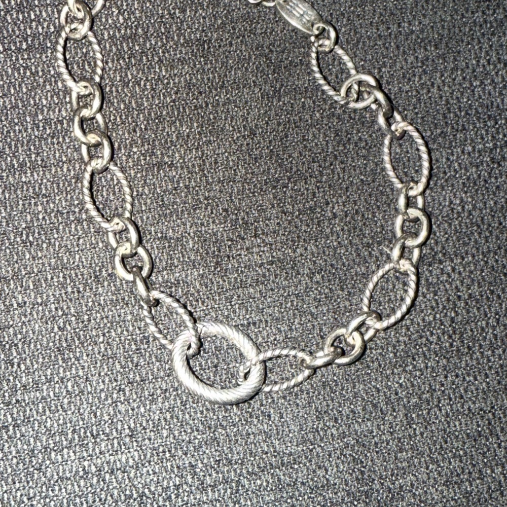 Retired James Avery Retired Sterling Oval Twist Changeable Charm Bracelet